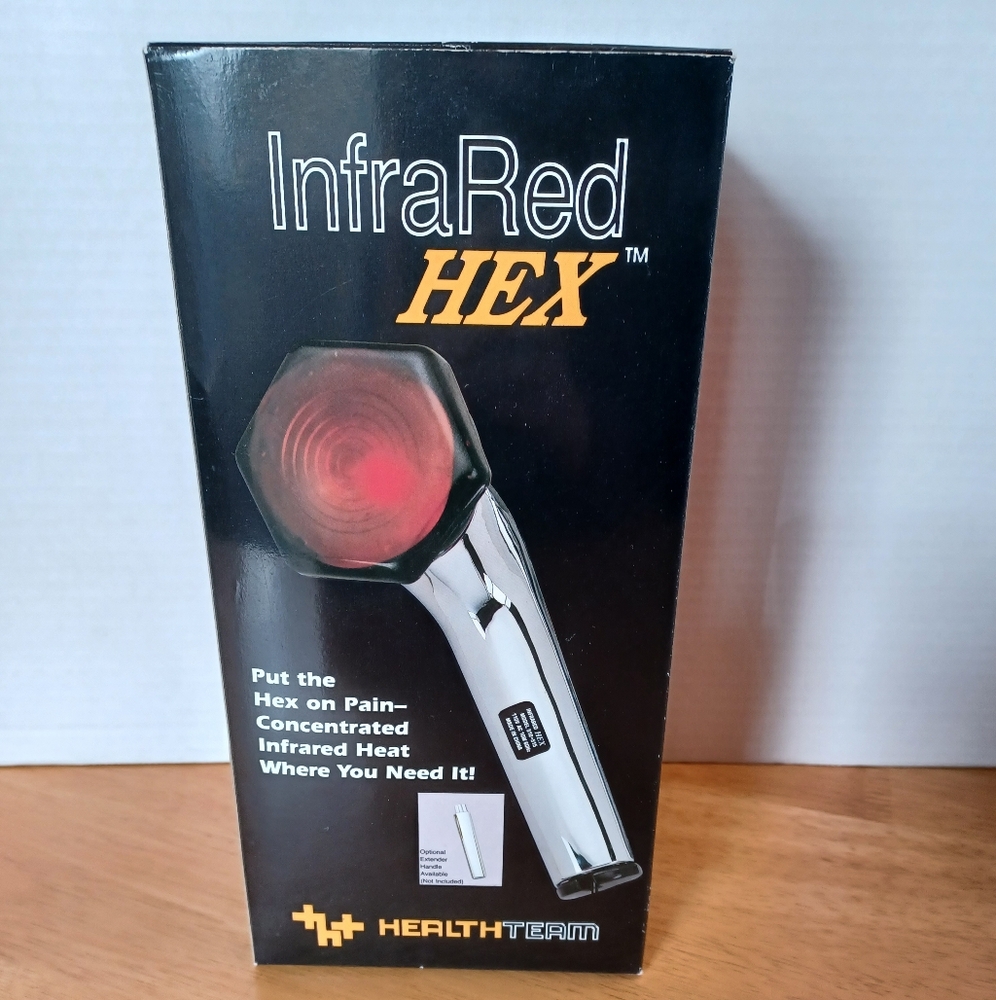 New Vtg InfraRed Hex Heat Wand Handheld Therapy Pain Sore Muscle Relief-NIB